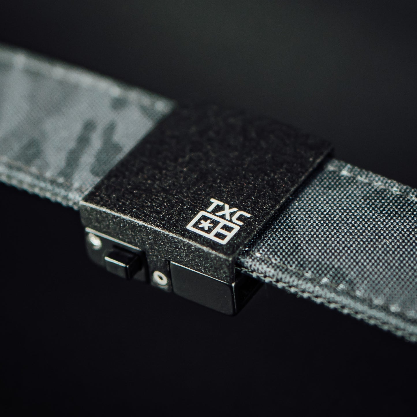 TXC x Nexbelt - Supreme Appendix Carry EDC Belt Black Camo Belt with Black Buckle & Silver Logo